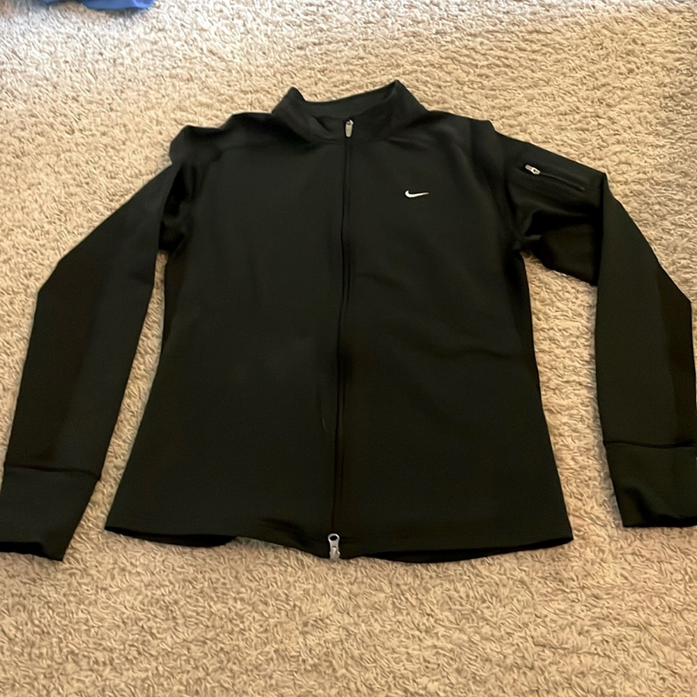 Nike dry fit black zip down extra large